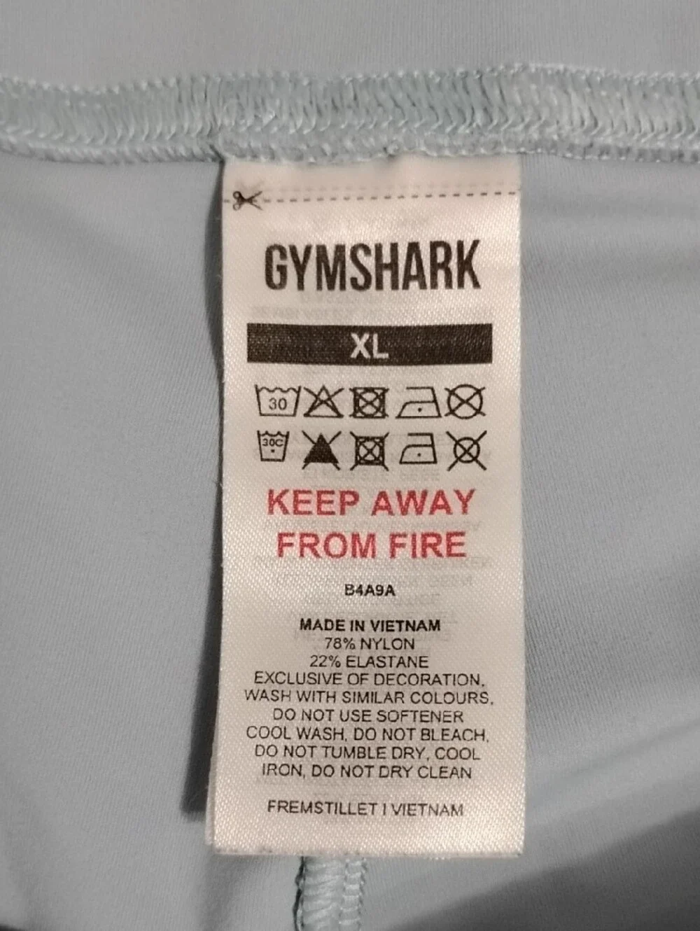 Gymshark Women's Pale Blue High-Waist Training Bike Shorts